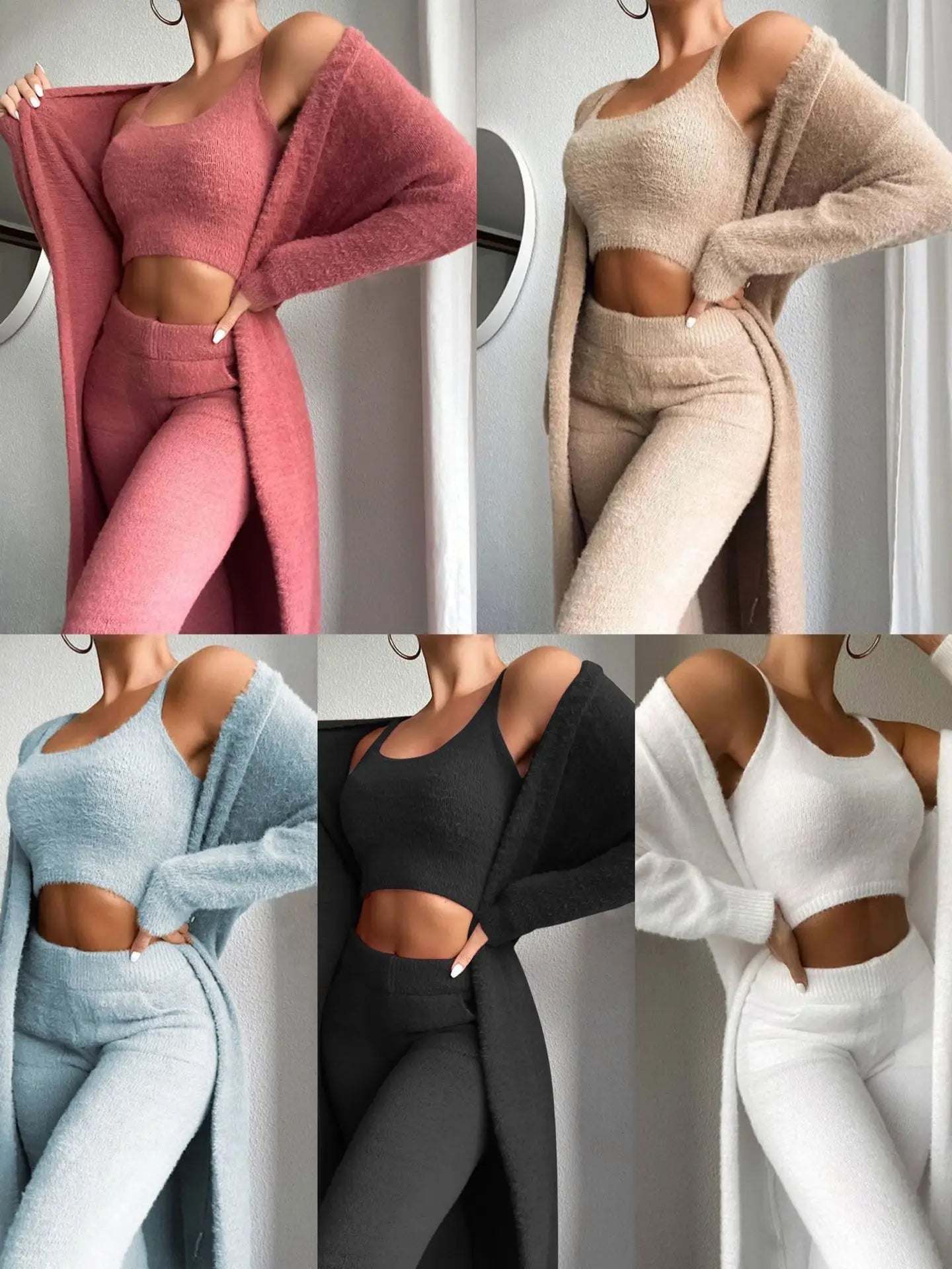 3-Piece Fuzzy Fleece Loungewear SetStay Cozy & Stylish – The Ultimate Loungewear for Comfort and WarmthWrap yourself in pure comfort with our Women’s 3-Piece Fuzzy Fleece Loungewear Set. Perfect fShop All I WantShop All I Want3-Piece Fuzzy Fleece Loungewear Set