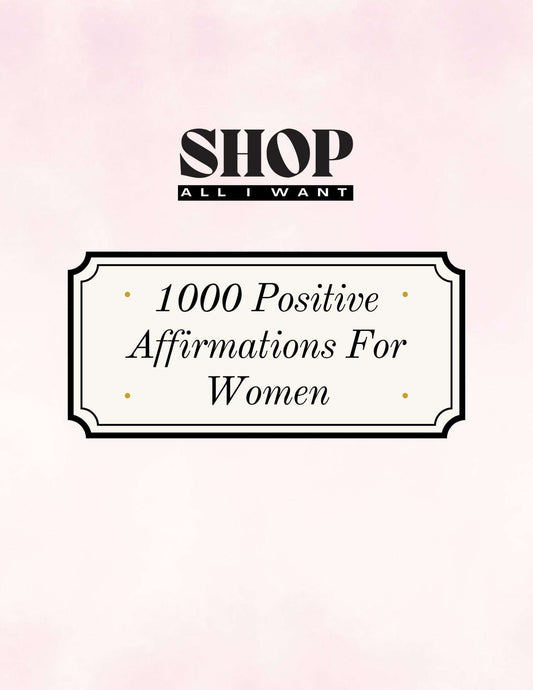 Prayer- 1000 Positive Affirmations Shop All I Want 1000 Positive Affirmations For Women -100 Pages🌸 1000 Positive Affirmations for Women: Empower Your Mind, Body, and Spirit 🌸Unlock your inner strength and embrace your true potential with our 1000 Positive AffShop All I WantShop All I WantPrayer- 1000 Positive Affirmations