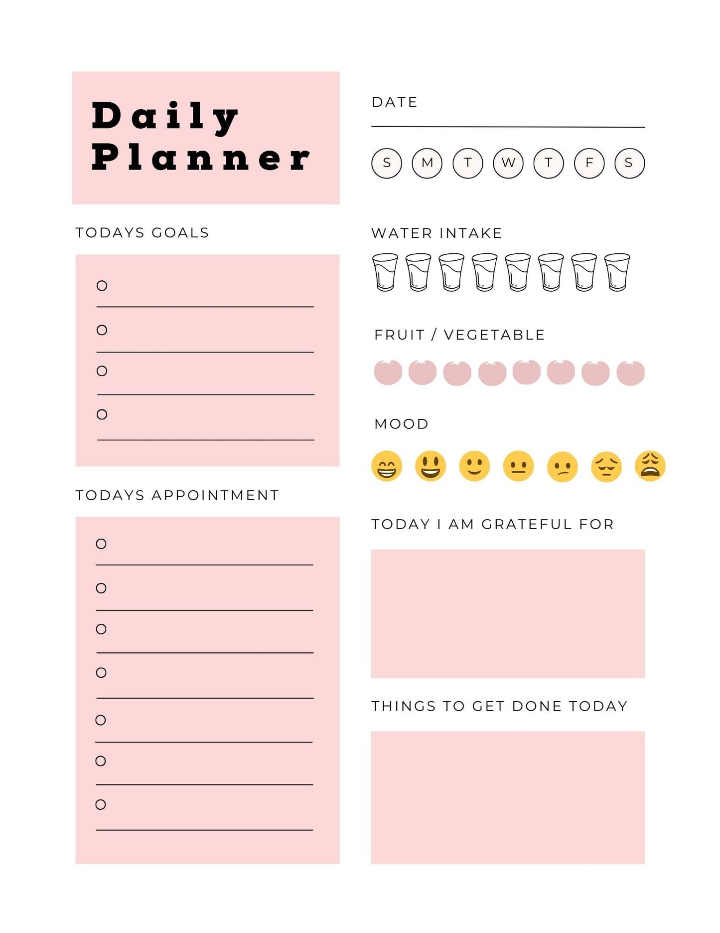 PTSD & Trauma Processing Workbook -65 Pages daily planner template.