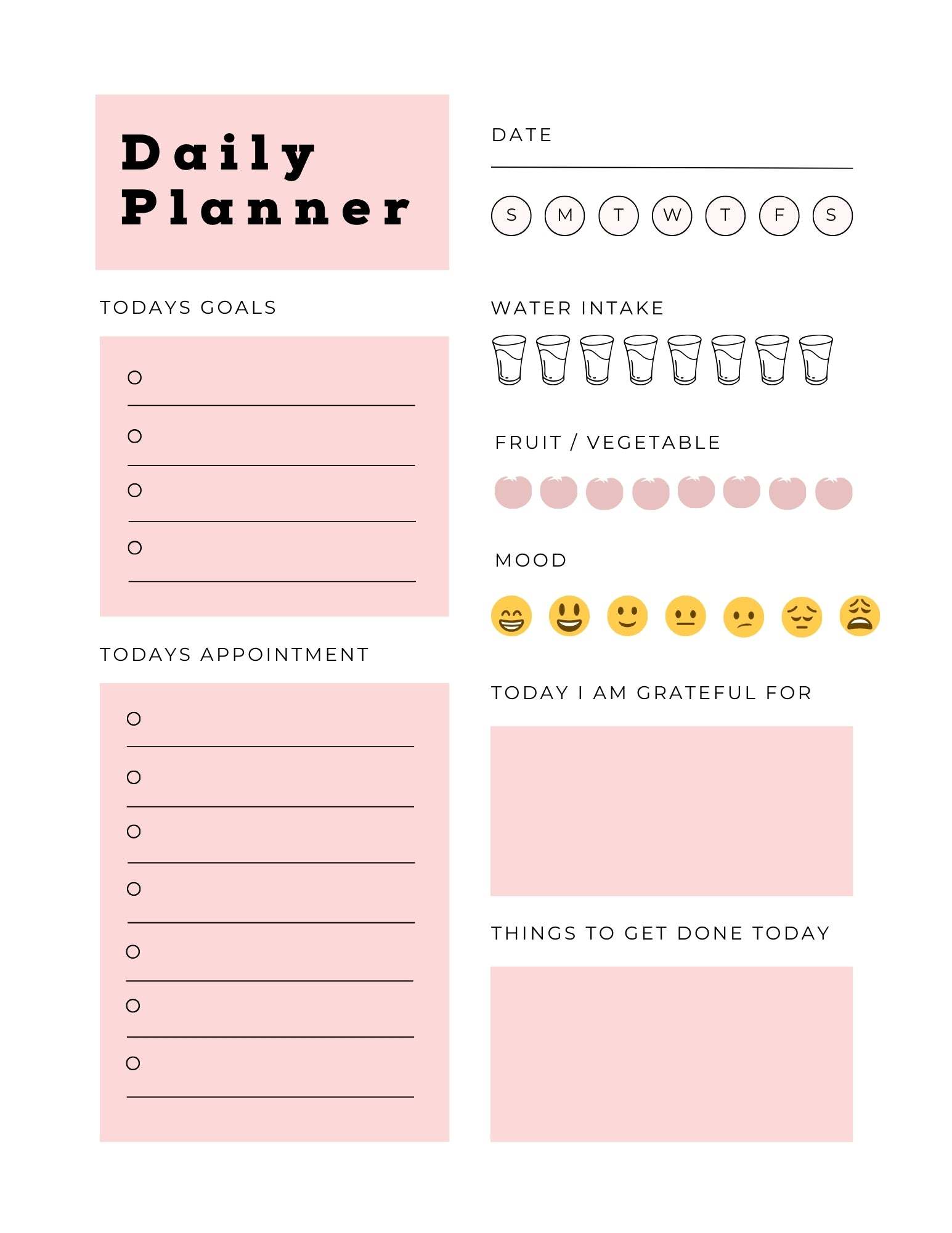 PTSD & Trauma Processing Workbook -65 Pages daily planner template.