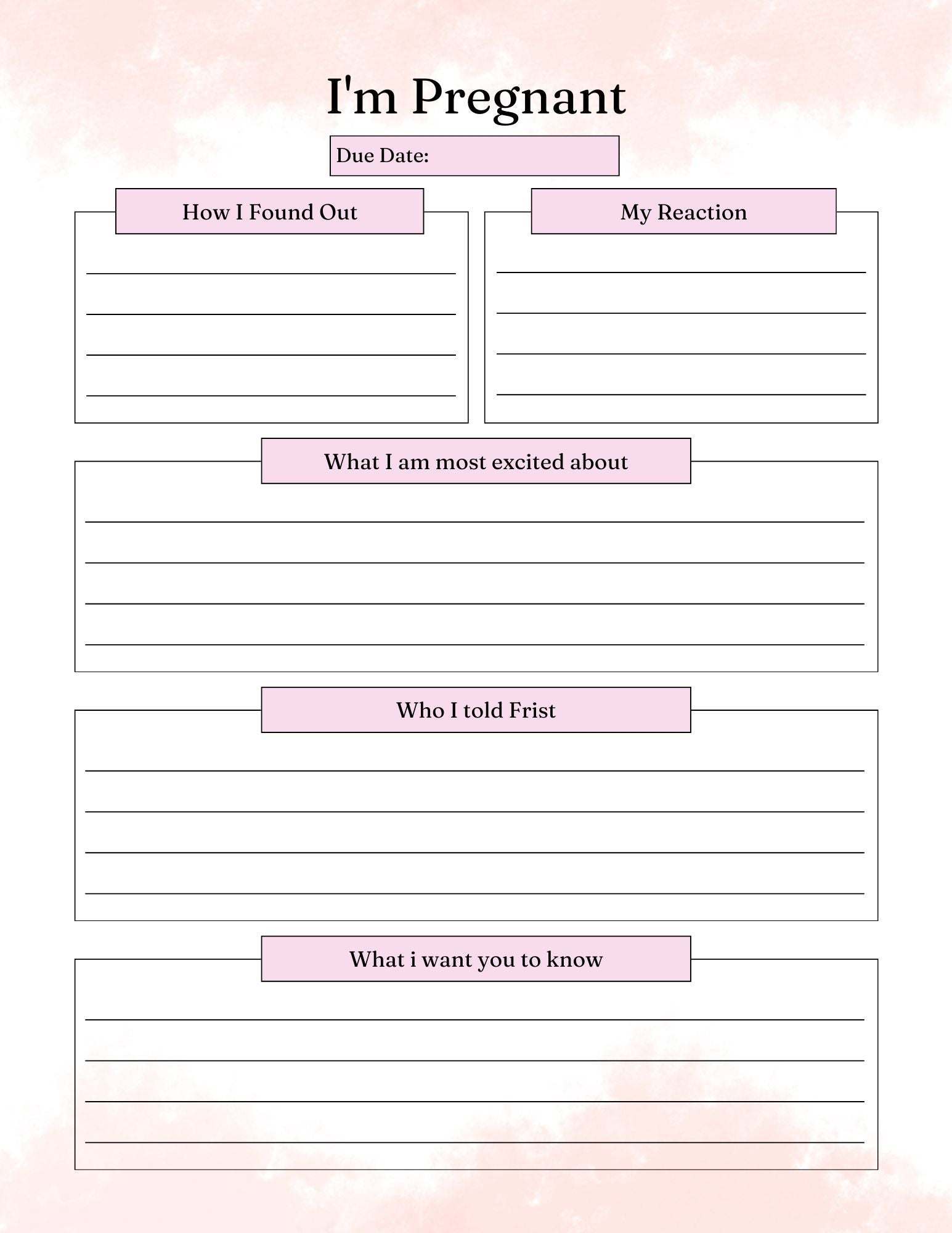 Shop All I Want Pregnancy Journal🤰 Pregnancy Journal: Cherish Every Moment of Your Journey 🤰
Capture the beauty and joy of your pregnancy with our Pregnancy Journal, designed to help you document Shop All I WantShop All I WantMaternity- Pregnancy Journal