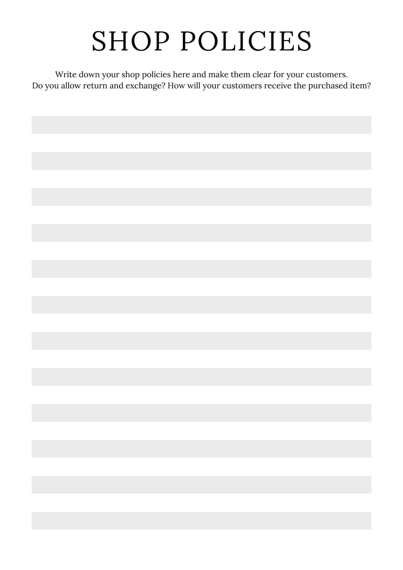 Online Shop Planner -37 PagesShop All I WantShop All I WantOnline Shop Planner
