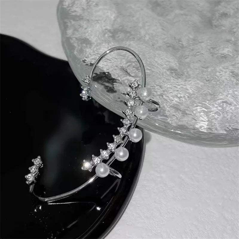 Silver Color Pearl Ear Cuff – Vintage Crystal Zircon Ear Clip, No Pier✨ Add a Touch of Elegance with the Silver Pearl Ear Cuff! This beautiful Vintage Crystal Zircon Ear Clip is the perfect accessory for women who want a chic, sophistiShop All I WantShop All I WantSilver Color Pearl Ear Cuff – Vintage Crystal Zircon Ear Clip,
