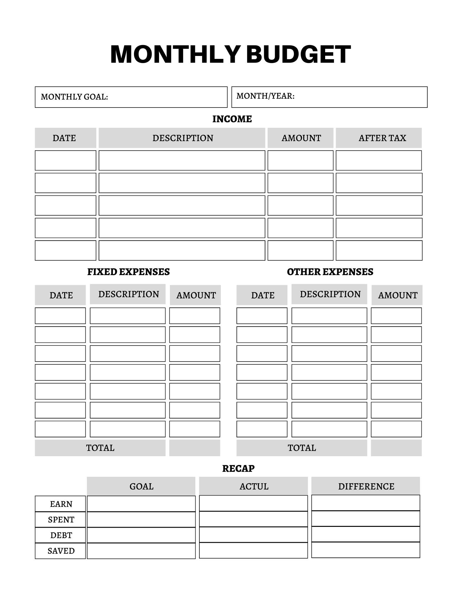 Shop All I Want Budget and Financial Planner -55 PagesShop All I WantShop All I WantFinancial Planner