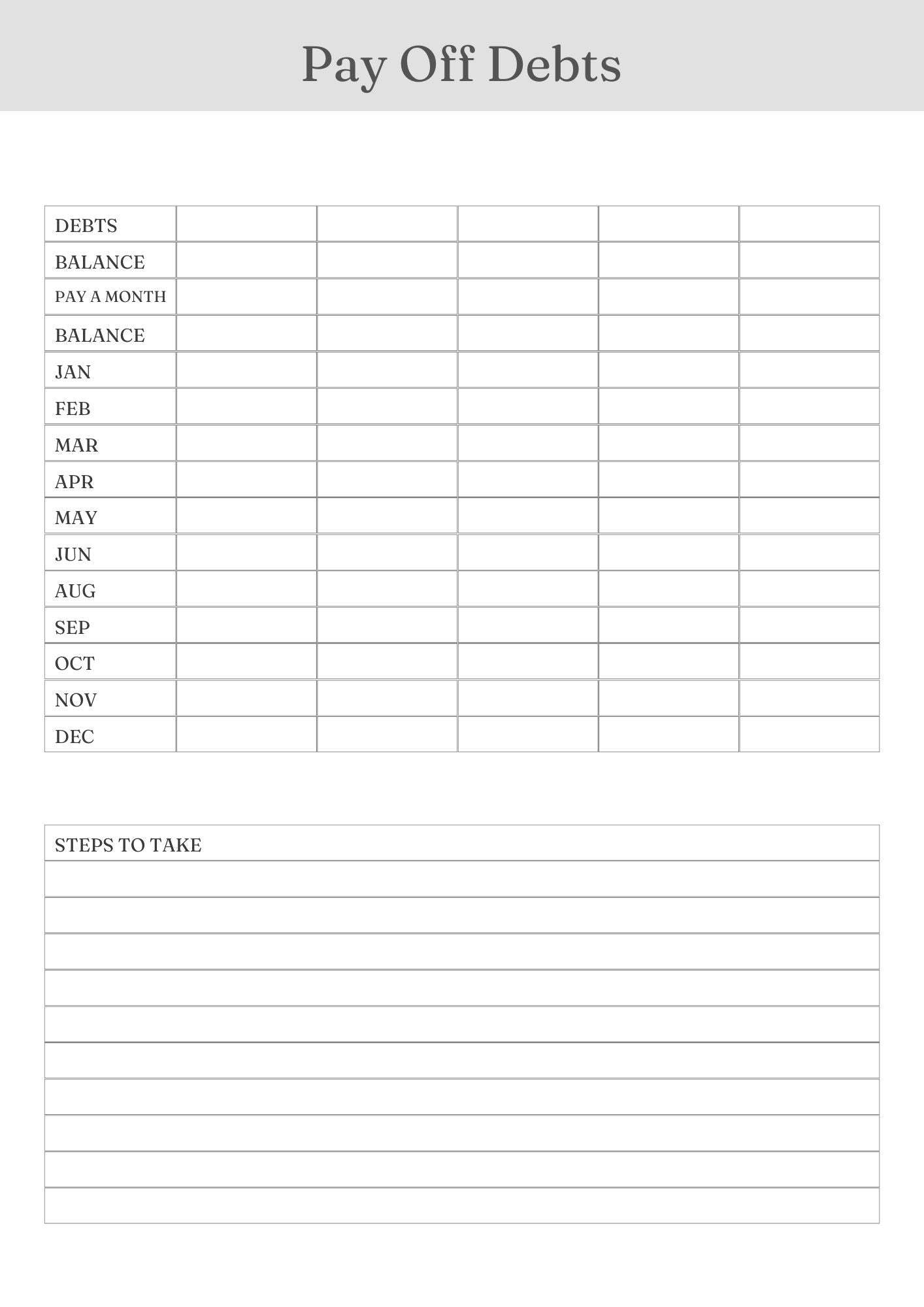 Shop All I Want Debt Trackers💸 Debt Trackers: Take Charge of Your Financial Freedom! 💸
Stay motivated and organized as you pay off your debts with our Debt Tracker, designed to help you manageShop All I WantShop All I WantFinancial Development-Debt Trackers