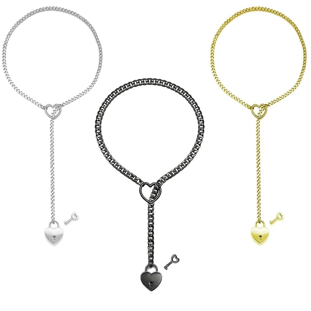 Adjustable Heart O-Ring Punk Rock Cuban Chain Necklace – Lariat Y-Styl🖤 Unleash Your Inner Rebel with the Adjustable Heart O-Ring Punk Rock Cuban Chain Necklace, a bold statement piece that blends edgy style with versatile fashion. ThShop All I WantShop All I Want-Ring Punk Rock Cuban Chain Necklace – Lariat