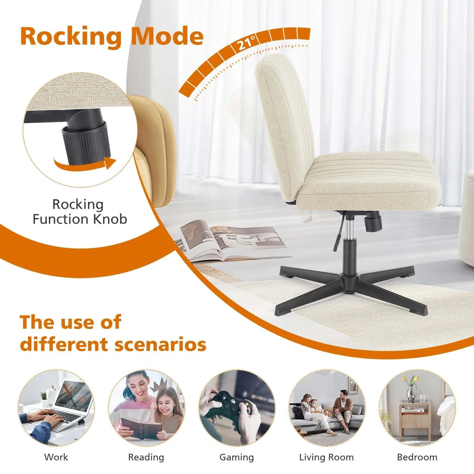 Cross-Legged Rocking Office Chair 🎮Upgrade your workspace with this Cross-Legged Rocking Office Chair, designed for both comfort and style. This unique office chair offers the perfect balance of ergonShop All I WantShop All I WantCross-Legged Rocking Office Chair 🎮