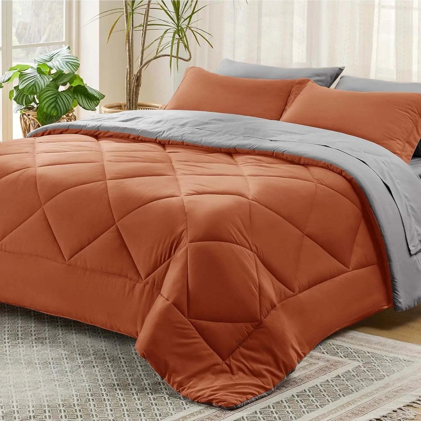 Bedsure Comforter Set, Reversible Queen Bed in a Bag with Comforter, STransform your bedroom with the Bedsure Comforter Set, offering a reversible design that brings versatility and style to your bed. This queen bed-in-a-bag set includShop All I WantShop All I WantBedsure Comforter Set, Reversible Queen Bed