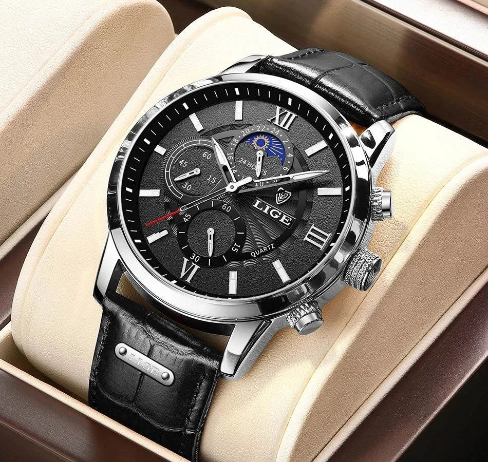 2025 LIGE Luxury Leather Watch for Men | Waterproof Casual Quartz ⌚Discover elegance and functionality with this 2025 men’s watch, a top brand that combines luxury with practicality. This casual quartz timepiece features a durable lShop All I WantShop All I Want2025 LIGE Luxury Leather Watch