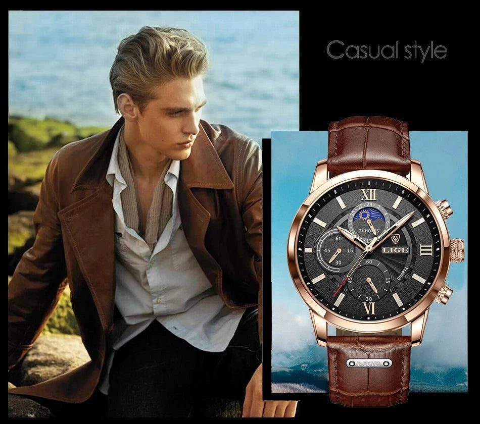 2025 LIGE Luxury Leather Watch for Men | Waterproof Casual Quartz ⌚Discover elegance and functionality with this 2025 men’s watch, a top brand that combines luxury with practicality. This casual quartz timepiece features a durable lShop All I WantShop All I Want2025 LIGE Luxury Leather Watch