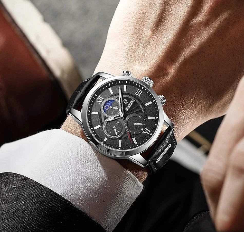 2025 LIGE Luxury Leather Watch for Men | Waterproof Casual Quartz ⌚Discover elegance and functionality with this 2025 men’s watch, a top brand that combines luxury with practicality. This casual quartz timepiece features a durable lShop All I WantShop All I Want2025 LIGE Luxury Leather Watch