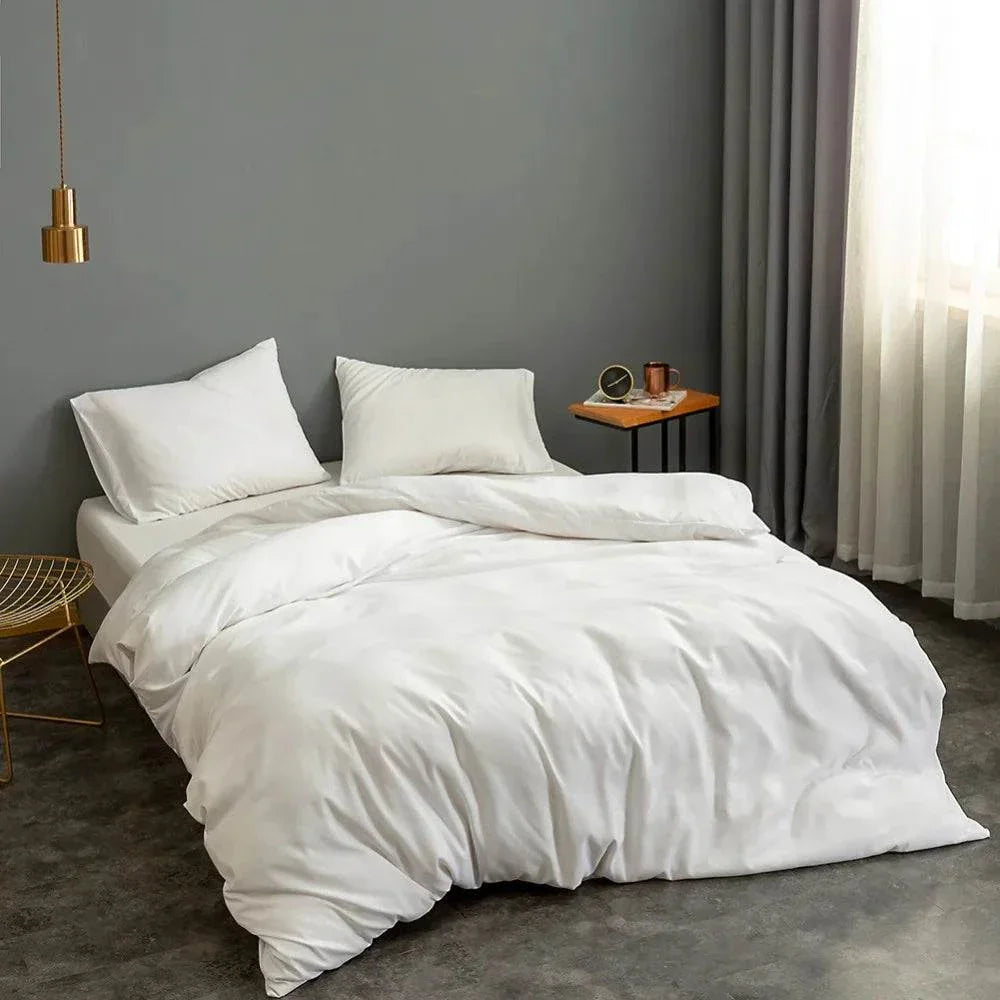 Shop All I Want Bonenjoy 1pc White Duvet Cover, Solid Color Bedding Quilt Cover, SinglTransform your bedroom with this elegant White Duvet Cover by Bonenjoy, a perfect choice for modern home design ideas. Crafted from 100% polyester with a soft sandinShop All I WantShop All I WantBonenjoy 1pc White Duvet Cover, Solid Color Bedding Quilt Cover, Single/Double/Queen Size ποΈ