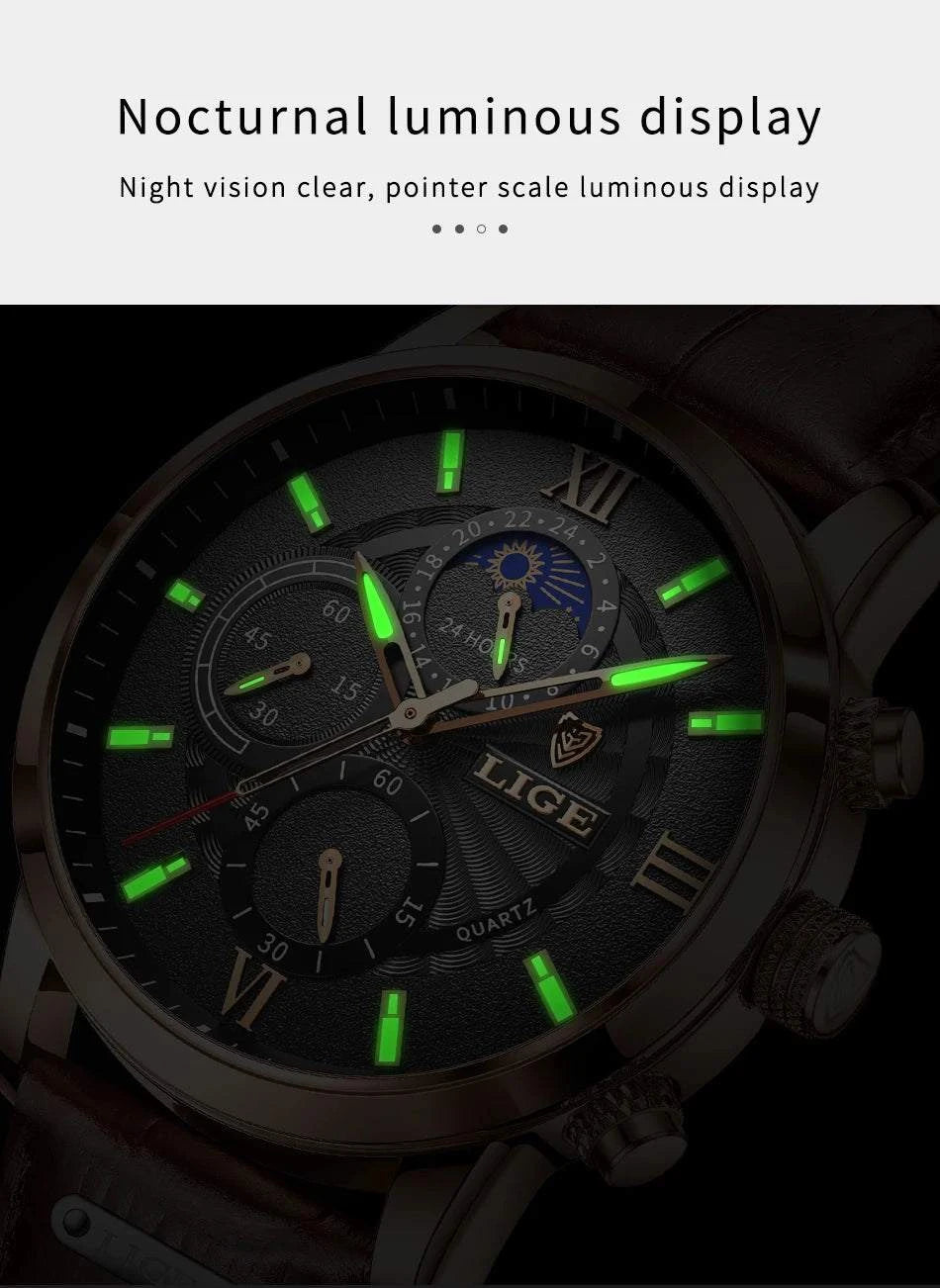 2025 LIGE Luxury Leather Watch for Men | Waterproof Casual Quartz ⌚Discover elegance and functionality with this 2025 men’s watch, a top brand that combines luxury with practicality. This casual quartz timepiece features a durable lShop All I WantShop All I Want2025 LIGE Luxury Leather Watch