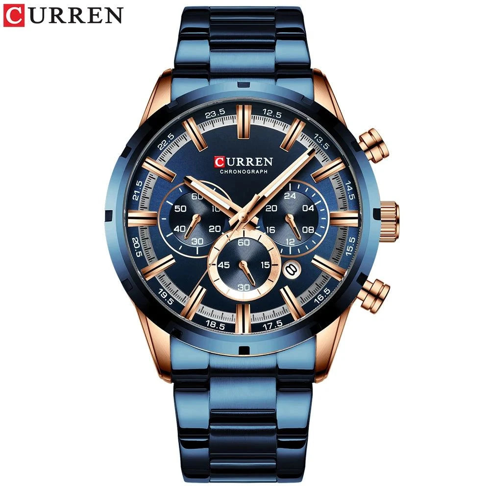 Business Watch | Blue Dial Stainless Steel Waterproof Luxury ⌚Elevate your professional look with this men's business watch featuring a striking blue dial. Crafted with a durable stainless steel band, this timepiece combines elShop All I WantShop All I WantBlue Dial Stainless Steel Waterproof Luxury ⌚