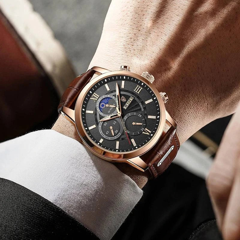 2025 LIGE Luxury Leather Watch for Men | Waterproof Casual Quartz ⌚Discover elegance and functionality with this 2025 men’s watch, a top brand that combines luxury with practicality. This casual quartz timepiece features a durable lShop All I WantShop All I Want2025 LIGE Luxury Leather Watch