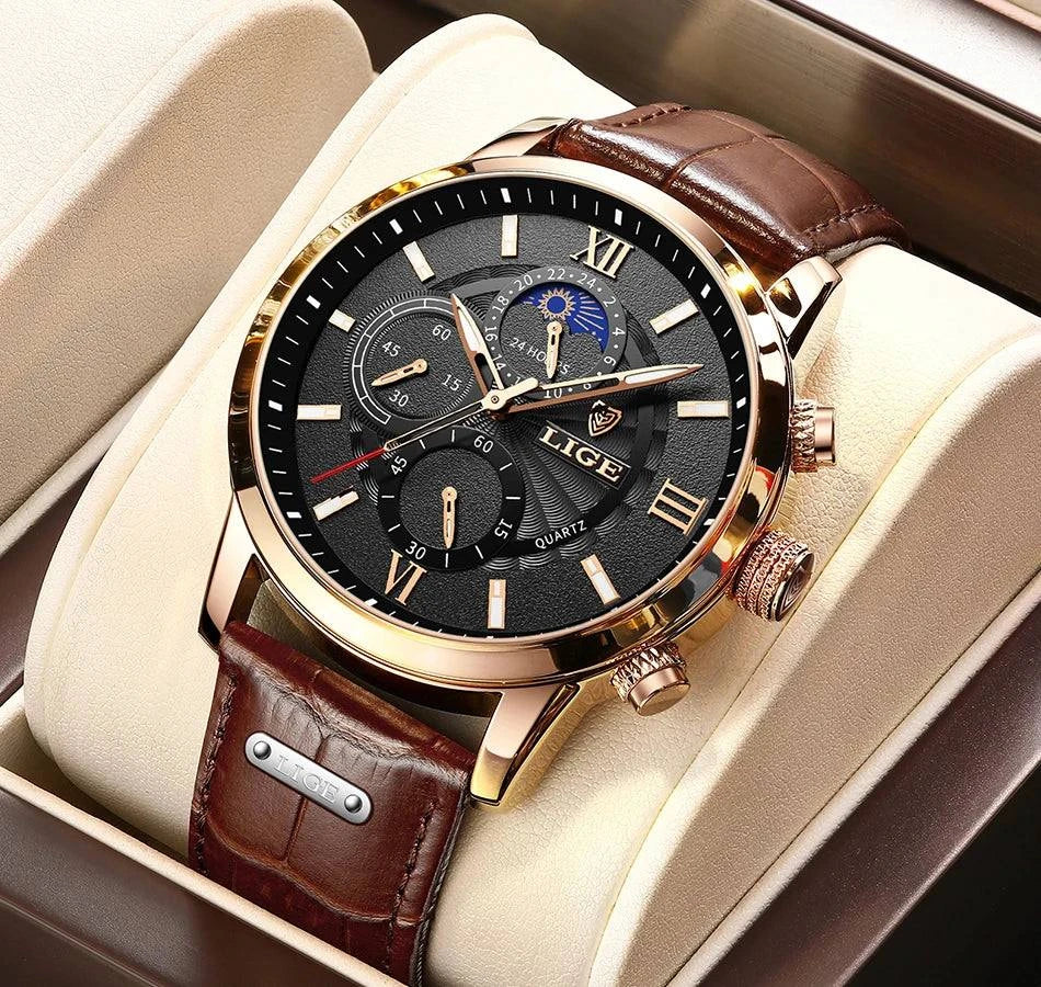 2025 LIGE Luxury Leather Watch for Men | Waterproof Casual Quartz ⌚Discover elegance and functionality with this 2025 men’s watch, a top brand that combines luxury with practicality. This casual quartz timepiece features a durable lShop All I WantShop All I Want2025 LIGE Luxury Leather Watch
