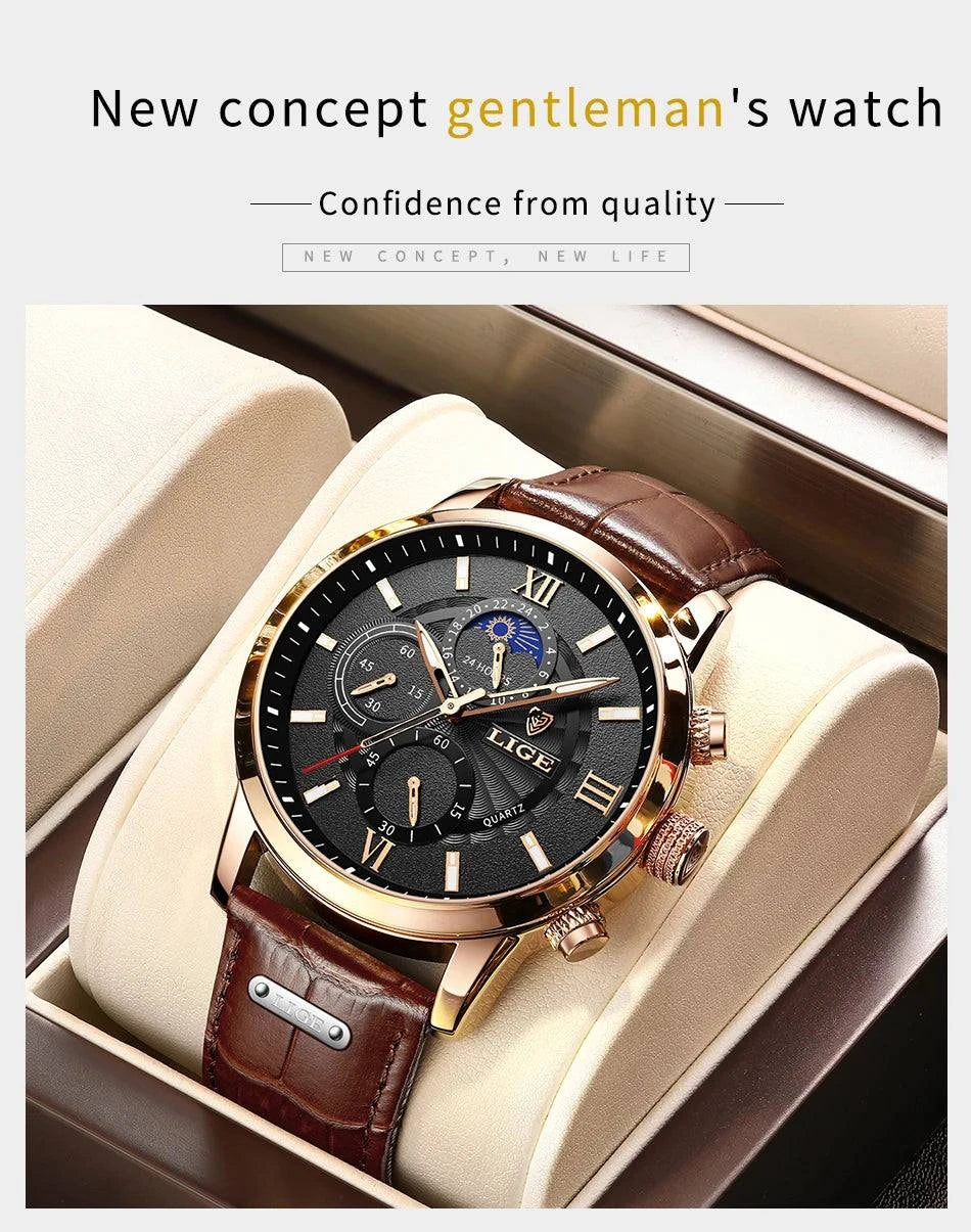 2025 LIGE Luxury Leather Watch for Men | Waterproof Casual Quartz ⌚Discover elegance and functionality with this 2025 men’s watch, a top brand that combines luxury with practicality. This casual quartz timepiece features a durable lShop All I WantShop All I Want2025 LIGE Luxury Leather Watch