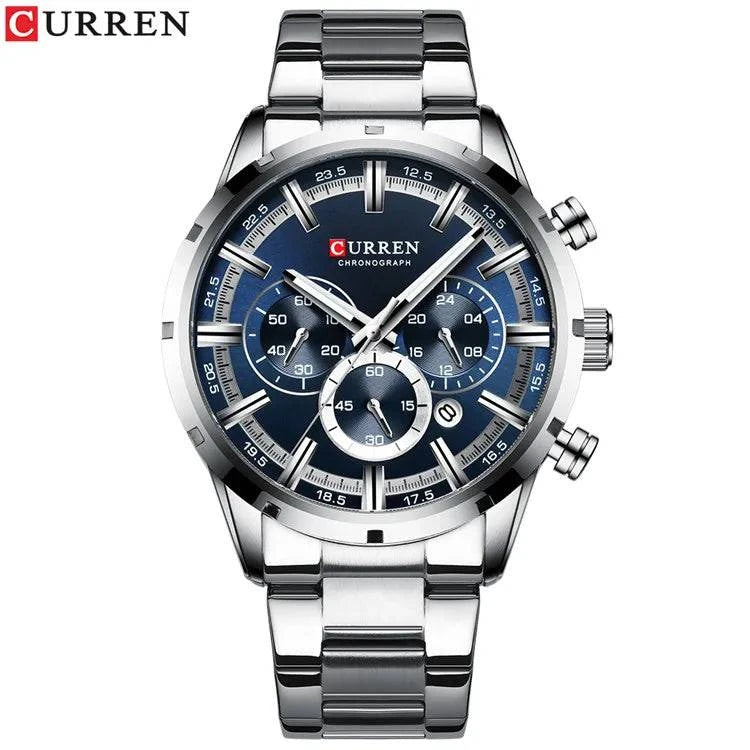 Business Watch | Blue Dial Stainless Steel Waterproof Luxury ⌚Elevate your professional look with this men's business watch featuring a striking blue dial. Crafted with a durable stainless steel band, this timepiece combines elShop All I WantShop All I WantBlue Dial Stainless Steel Waterproof Luxury ⌚