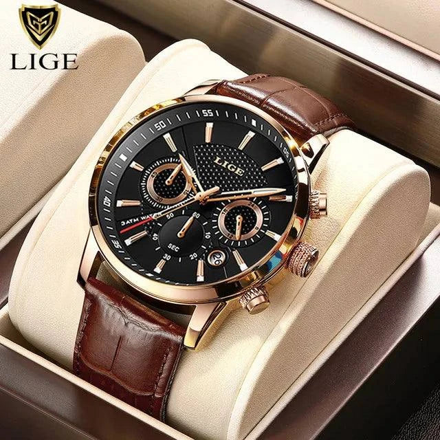 2025 LIGE Luxury Leather Watch for Men | Waterproof Casual Quartz ⌚Discover elegance and functionality with this 2025 men’s watch, a top brand that combines luxury with practicality. This casual quartz timepiece features a durable lShop All I WantShop All I Want2025 LIGE Luxury Leather Watch
