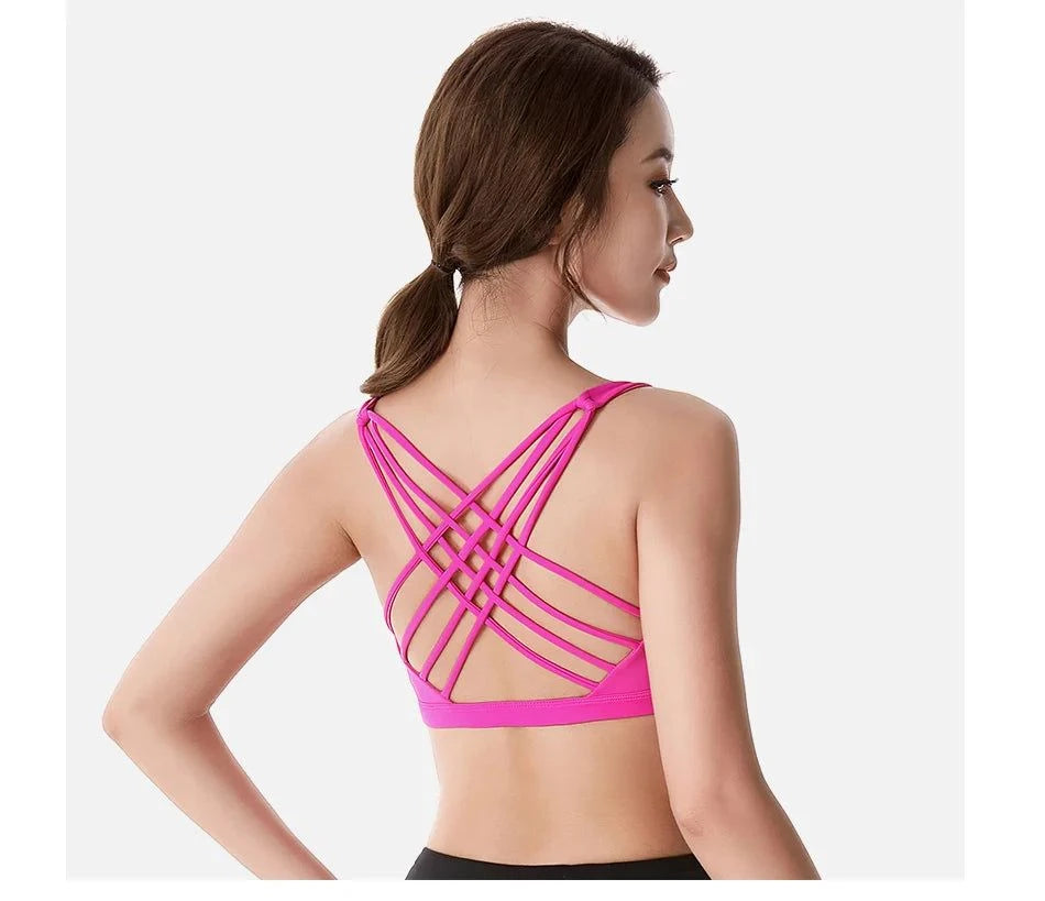 Push Up Sports Bra – Wirefree Padded Crisscross Crop Top for Gym & YogAchieve comfort and support during your workouts with our Fitness Sports Bra for Women. Designed for an active lifestyle, this push-up bra features a wirefree designShop All I WantShop All I WantSports Bra – Wirefree Padded Crisscross Crop Top