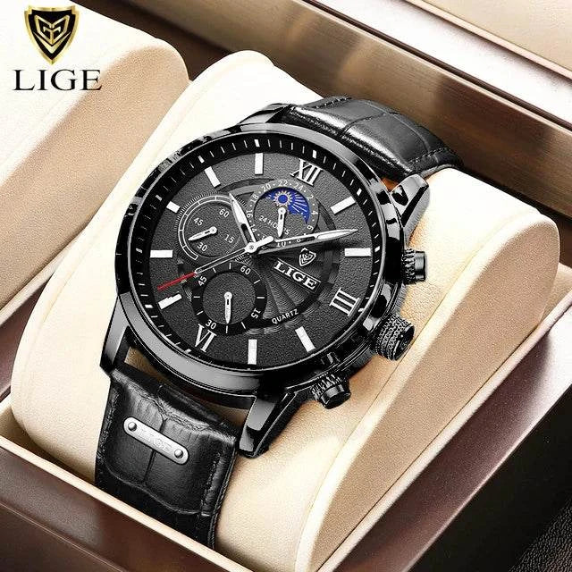 2025 LIGE Luxury Leather Watch for Men | Waterproof Casual Quartz ⌚Discover elegance and functionality with this 2025 men’s watch, a top brand that combines luxury with practicality. This casual quartz timepiece features a durable lShop All I WantShop All I Want2025 LIGE Luxury Leather Watch