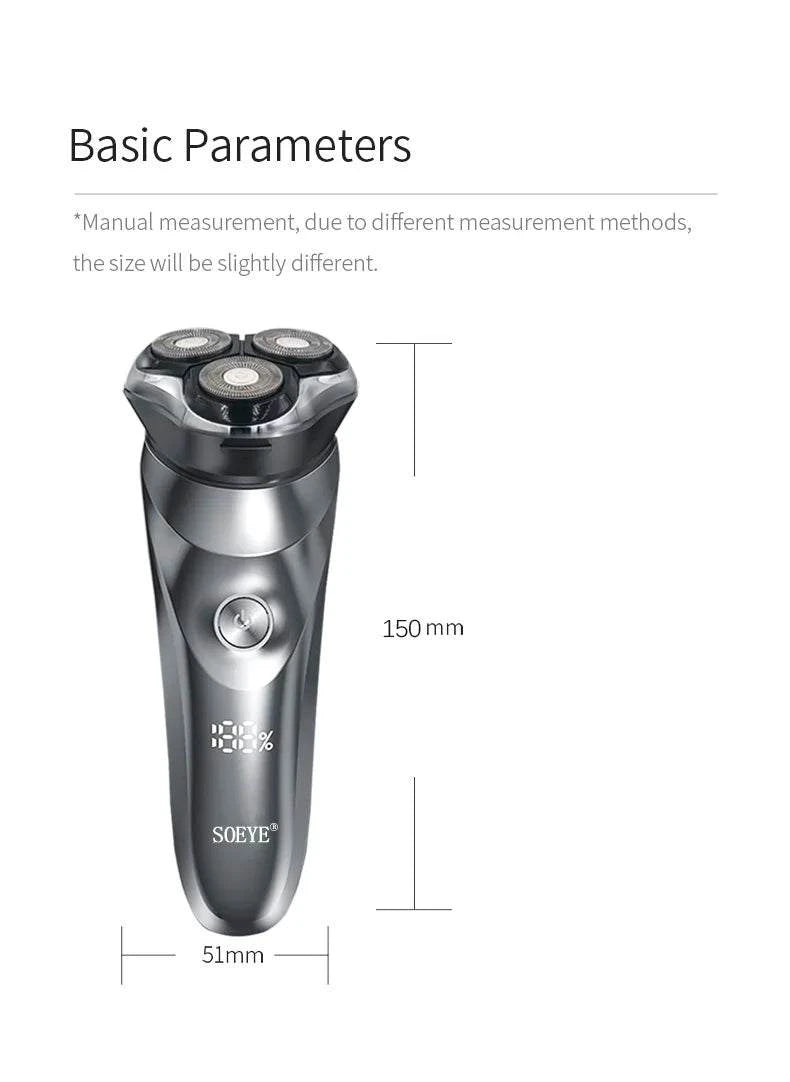 Men's Smart Electric Shaver – Waterproof Beard Trimmer for Wet & Dry UUpgrade your grooming routine with this Men's Smart Electric Shaver, designed for both wet and dry shaving. Featuring an IPX7 waterproof rating, it’s perfect for useShop All I WantShop All I WantMen's Smart