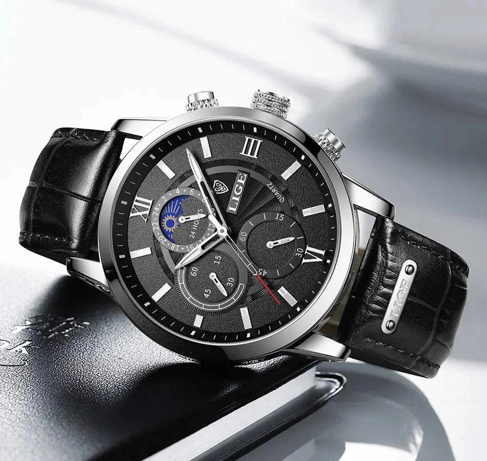 2025 LIGE Luxury Leather Watch for Men | Waterproof Casual Quartz ⌚Discover elegance and functionality with this 2025 men’s watch, a top brand that combines luxury with practicality. This casual quartz timepiece features a durable lShop All I WantShop All I Want2025 LIGE Luxury Leather Watch