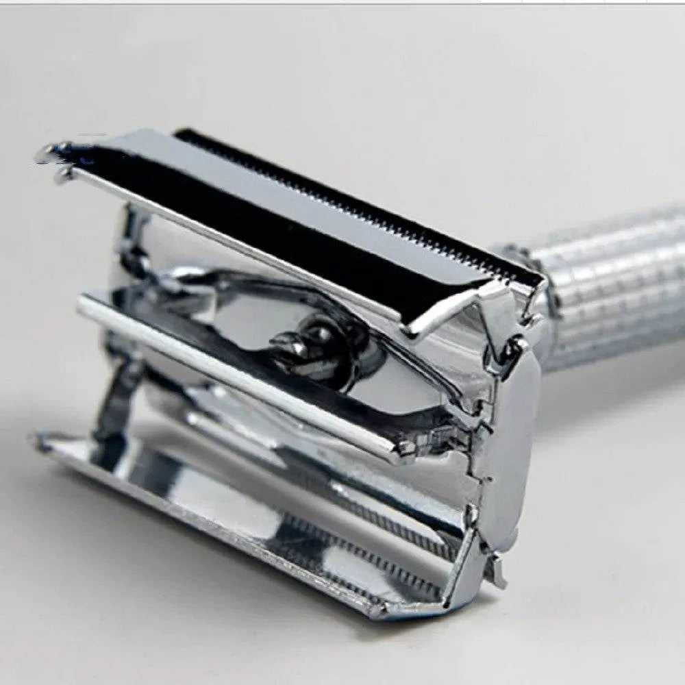 Classic Razor Handle | Stainless Steel Safety Razor for Men’s Shaving Achieve a perfect shave with the classic razor handle designed for men. This stainless steel shaving machine offers a sturdy grip and a timeless look, making it an eShop All I WantShop All I WantStainless Steel Safety Razor