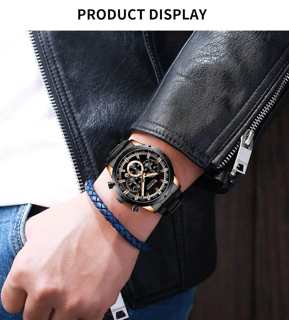 Business Watch | Blue Dial Stainless Steel Waterproof Luxury ⌚Elevate your professional look with this men's business watch featuring a striking blue dial. Crafted with a durable stainless steel band, this timepiece combines elShop All I WantShop All I WantBlue Dial Stainless Steel Waterproof Luxury ⌚
