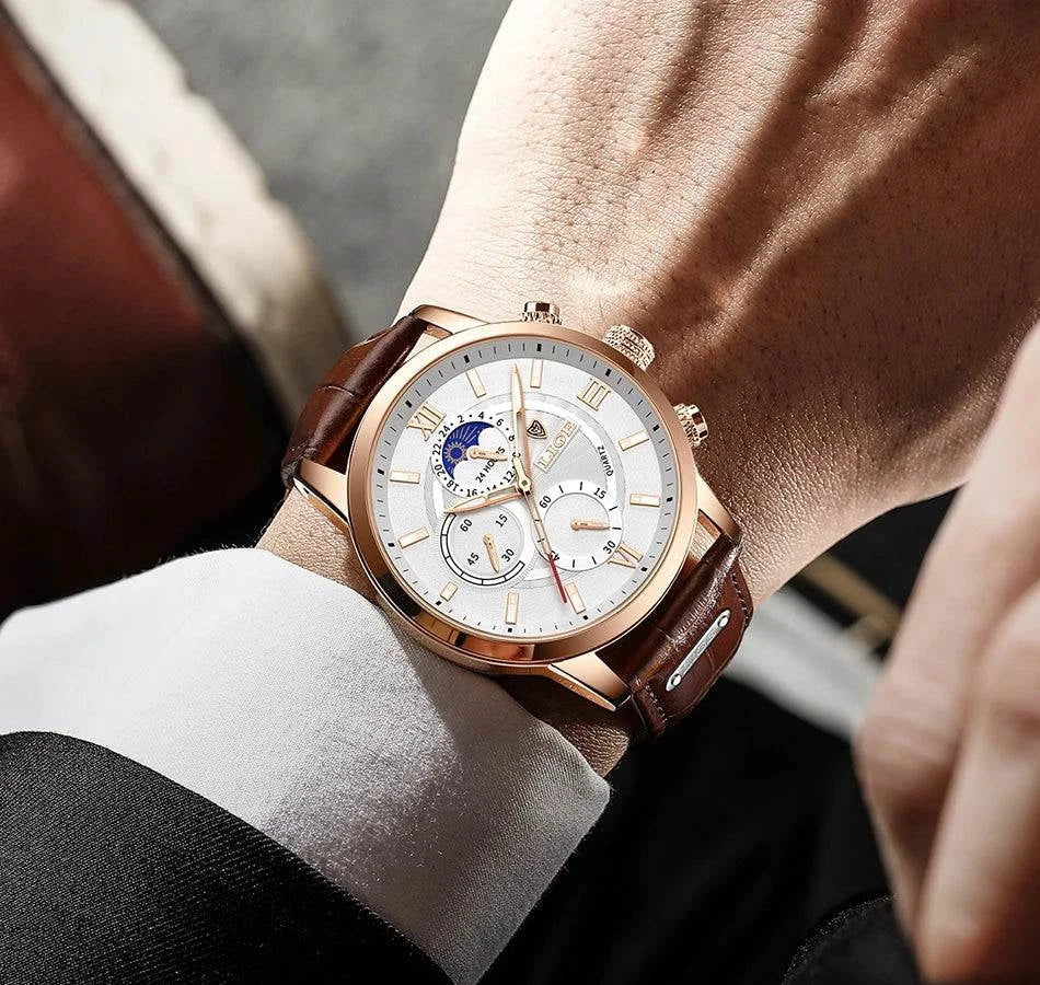 2025 LIGE Luxury Leather Watch for Men | Waterproof Casual Quartz ⌚Discover elegance and functionality with this 2025 men’s watch, a top brand that combines luxury with practicality. This casual quartz timepiece features a durable lShop All I WantShop All I Want2025 LIGE Luxury Leather Watch