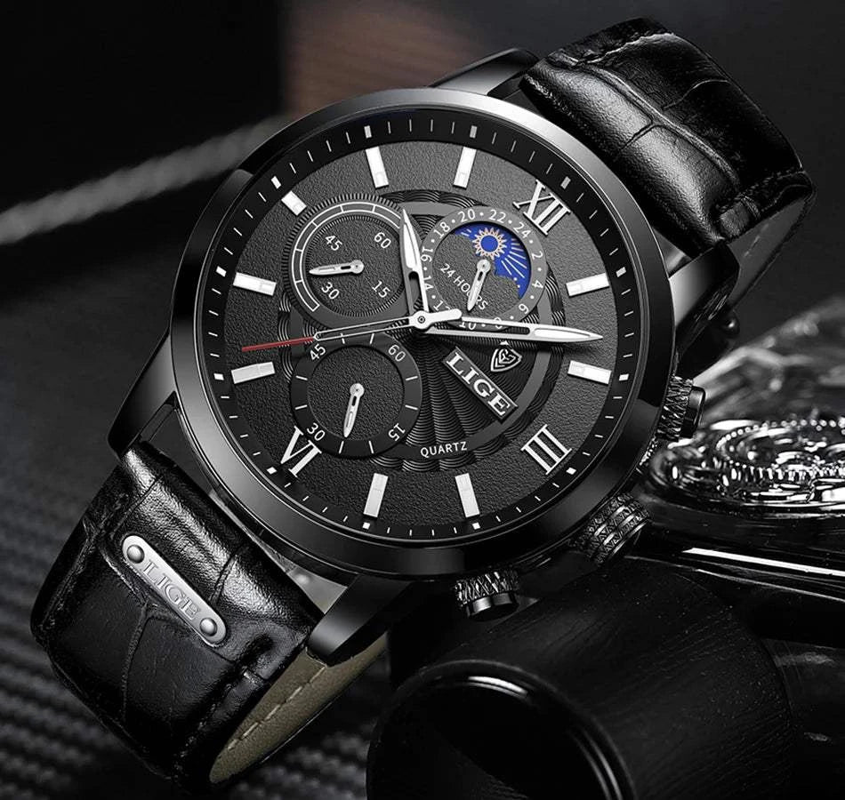 2025 LIGE Luxury Leather Watch for Men | Waterproof Casual Quartz ⌚Discover elegance and functionality with this 2025 men’s watch, a top brand that combines luxury with practicality. This casual quartz timepiece features a durable lShop All I WantShop All I Want2025 LIGE Luxury Leather Watch