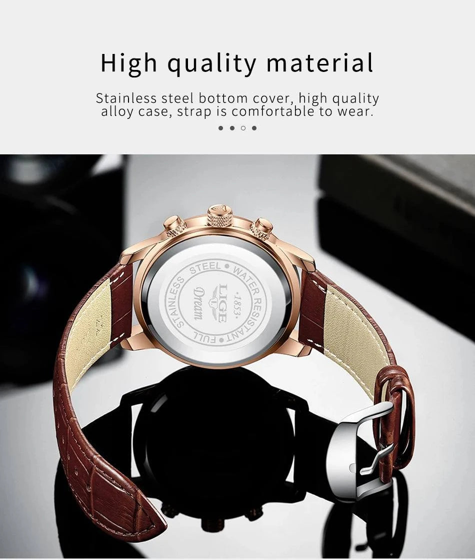 2025 LIGE Luxury Leather Watch for Men | Waterproof Casual Quartz ⌚Discover elegance and functionality with this 2025 men’s watch, a top brand that combines luxury with practicality. This casual quartz timepiece features a durable lShop All I WantShop All I Want2025 LIGE Luxury Leather Watch