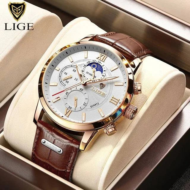 2025 LIGE Luxury Leather Watch for Men | Waterproof Casual Quartz ⌚Discover elegance and functionality with this 2025 men’s watch, a top brand that combines luxury with practicality. This casual quartz timepiece features a durable lShop All I WantShop All I Want2025 LIGE Luxury Leather Watch