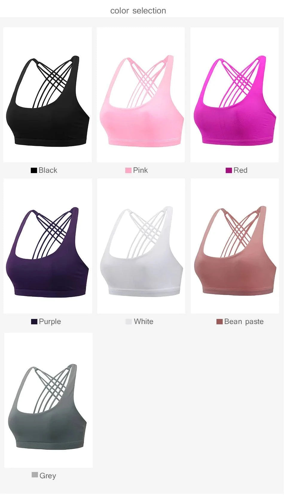 Push Up Sports Bra – Wirefree Padded Crisscross Crop Top for Gym & YogAchieve comfort and support during your workouts with our Fitness Sports Bra for Women. Designed for an active lifestyle, this push-up bra features a wirefree designShop All I WantShop All I WantSports Bra – Wirefree Padded Crisscross Crop Top