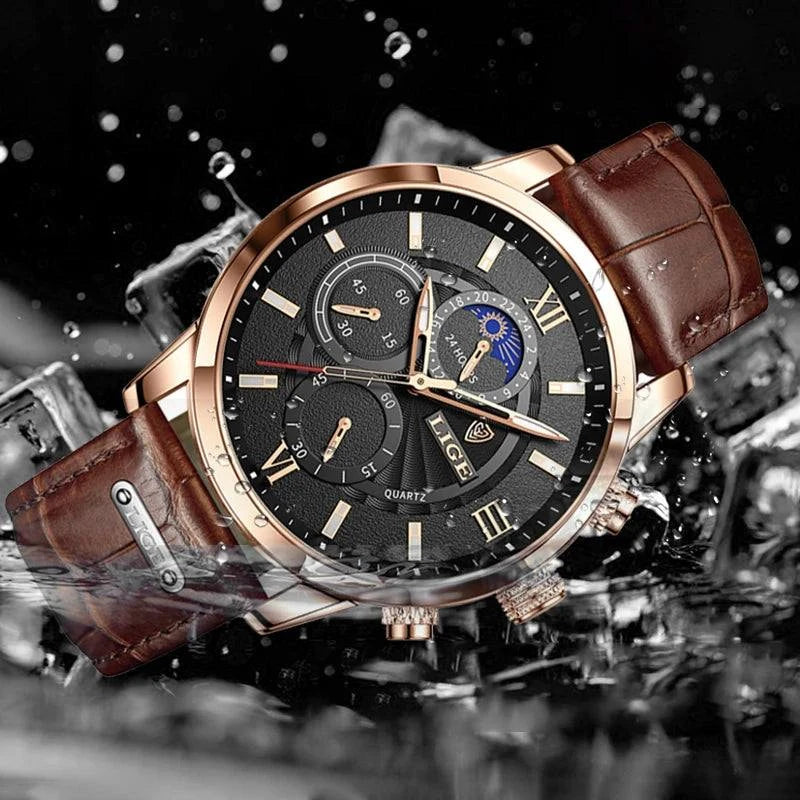 2025 LIGE Luxury Leather Watch for Men | Waterproof Casual Quartz ⌚Discover elegance and functionality with this 2025 men’s watch, a top brand that combines luxury with practicality. This casual quartz timepiece features a durable lShop All I WantShop All I Want2025 LIGE Luxury Leather Watch