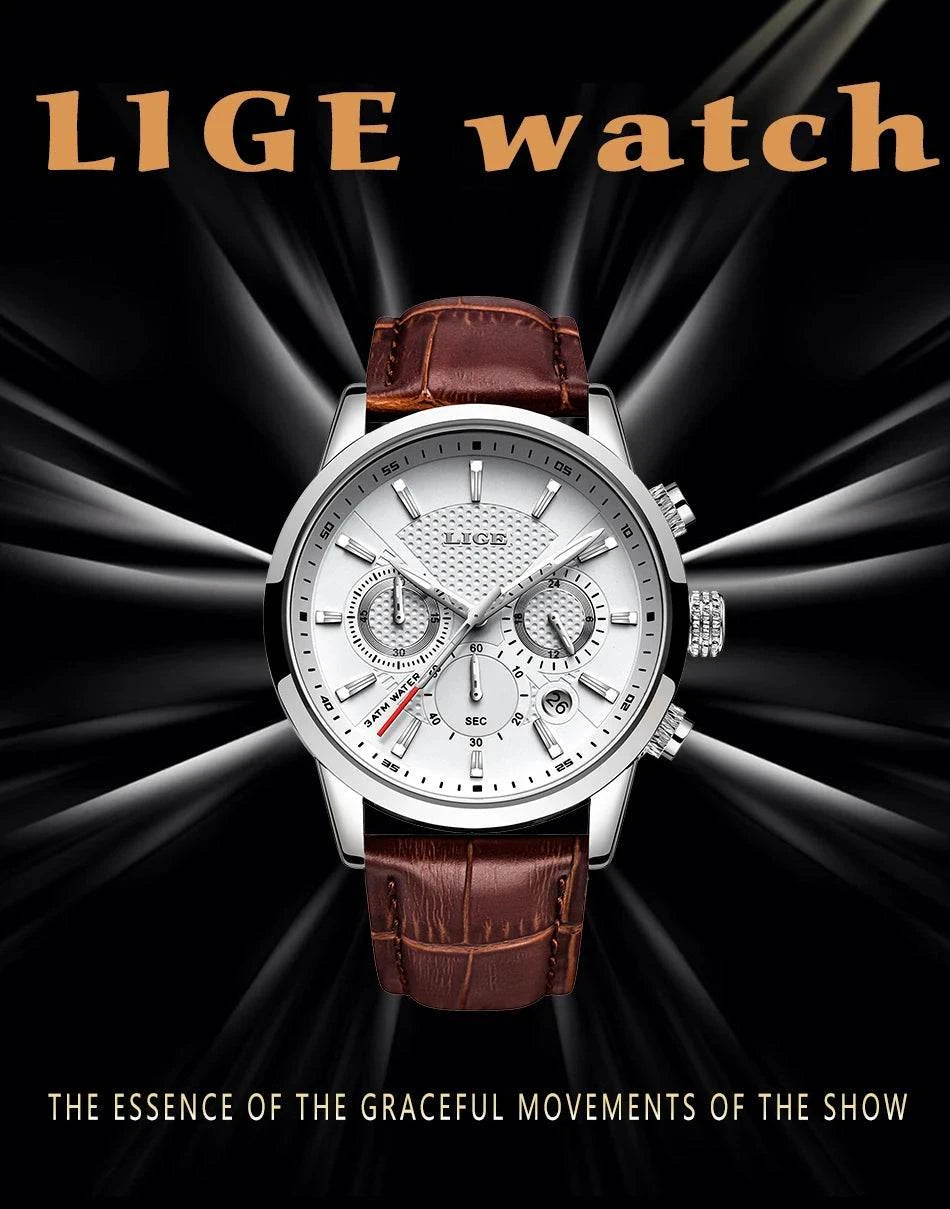 2025 LIGE Luxury Leather Watch for Men | Waterproof Casual Quartz ⌚Discover elegance and functionality with this 2025 men’s watch, a top brand that combines luxury with practicality. This casual quartz timepiece features a durable lShop All I WantShop All I Want2025 LIGE Luxury Leather Watch