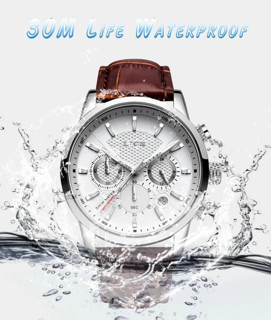 2025 LIGE Luxury Leather Watch for Men | Waterproof Casual Quartz ⌚Discover elegance and functionality with this 2025 men’s watch, a top brand that combines luxury with practicality. This casual quartz timepiece features a durable lShop All I WantShop All I Want2025 LIGE Luxury Leather Watch
