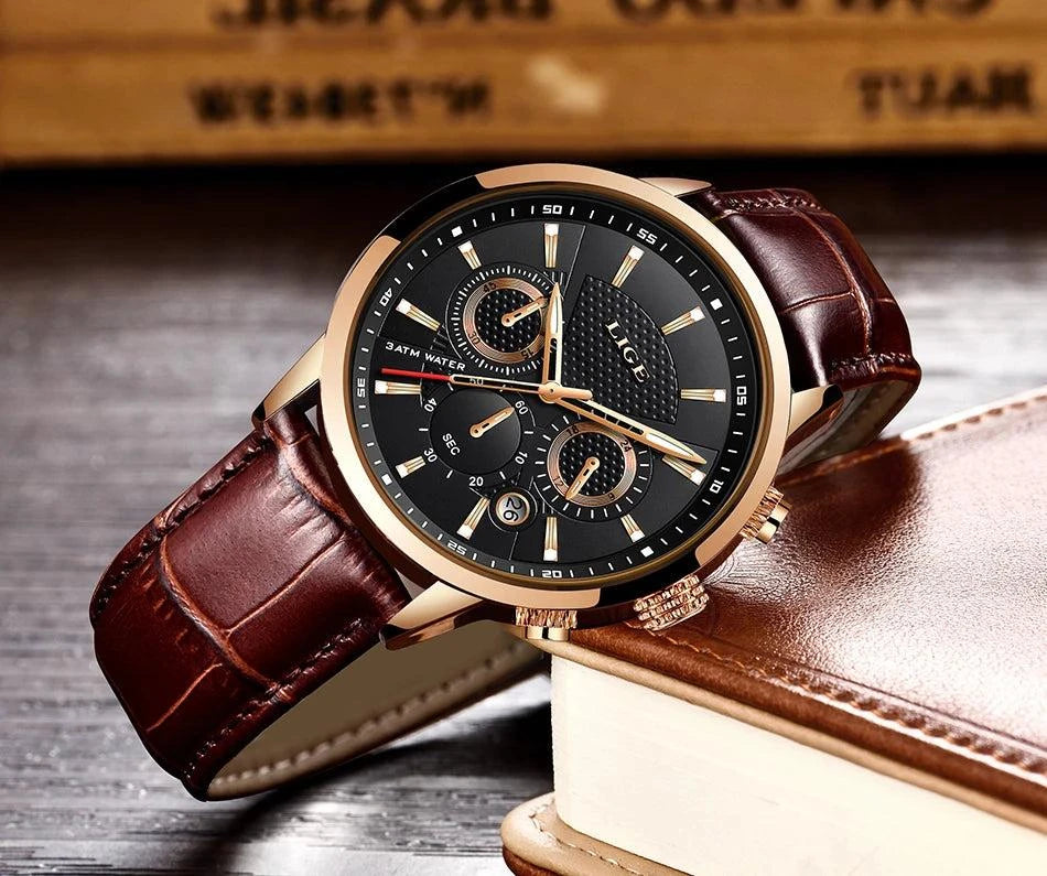 2025 LIGE Luxury Leather Watch for Men | Waterproof Casual Quartz ⌚Discover elegance and functionality with this 2025 men’s watch, a top brand that combines luxury with practicality. This casual quartz timepiece features a durable lShop All I WantShop All I Want2025 LIGE Luxury Leather Watch