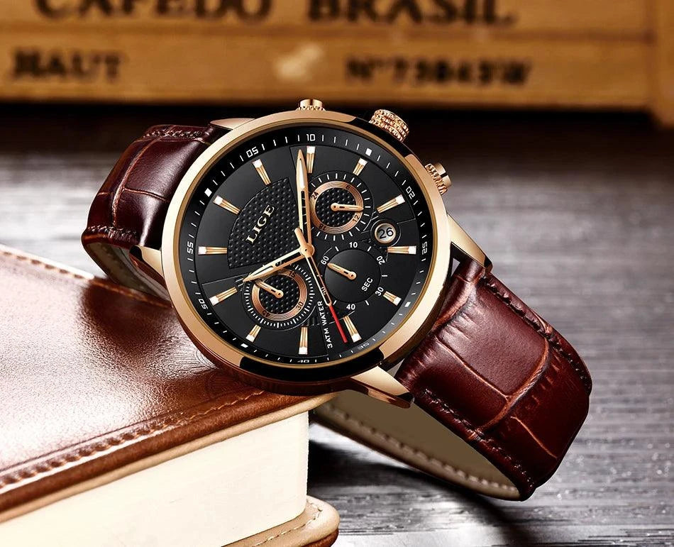 2025 LIGE Luxury Leather Watch for Men | Waterproof Casual Quartz ⌚Discover elegance and functionality with this 2025 men’s watch, a top brand that combines luxury with practicality. This casual quartz timepiece features a durable lShop All I WantShop All I Want2025 LIGE Luxury Leather Watch