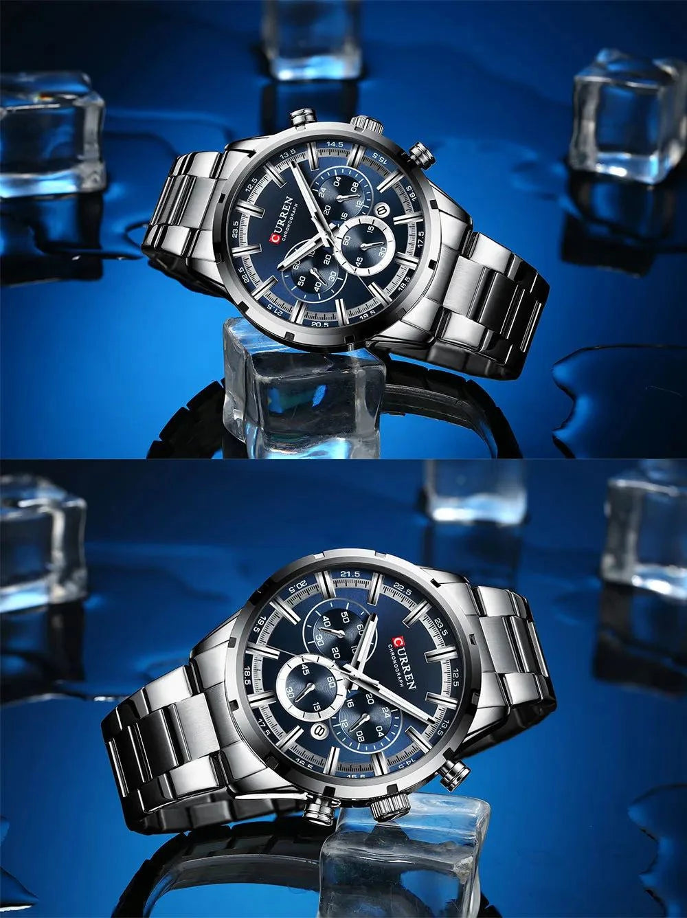 Business Watch | Blue Dial Stainless Steel Waterproof Luxury ⌚Elevate your professional look with this men's business watch featuring a striking blue dial. Crafted with a durable stainless steel band, this timepiece combines elShop All I WantShop All I WantBlue Dial Stainless Steel Waterproof Luxury ⌚