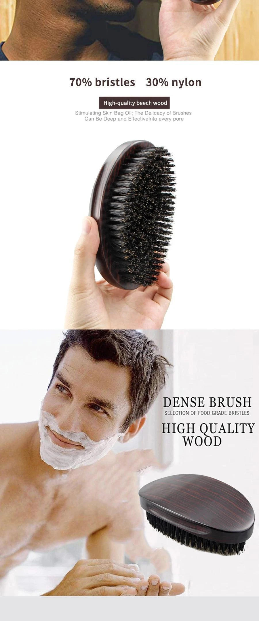 New MAN Hair Brush – Boar Bristle Beard & Shaving Comb for Face MassagAchieve a polished look with the New MAN Hair Brush, expertly designed for the modern man. This boar bristle brush is perfect for grooming beards, ensuring a well-keShop All I WantShop All I WantMAN Hair Brush – Boar Bristle Beard & Shaving Comb