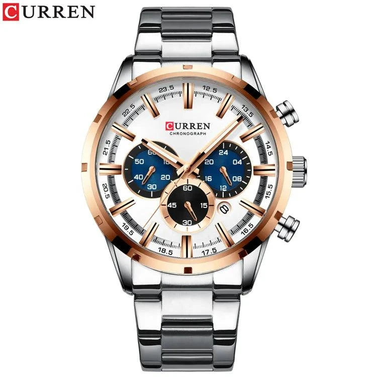 Business Watch | Blue Dial Stainless Steel Waterproof Luxury ⌚Elevate your professional look with this men's business watch featuring a striking blue dial. Crafted with a durable stainless steel band, this timepiece combines elShop All I WantShop All I WantBlue Dial Stainless Steel Waterproof Luxury ⌚