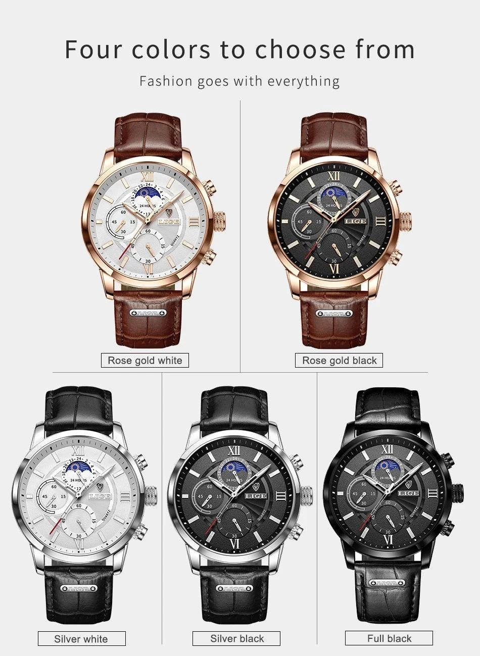 2025 LIGE Luxury Leather Watch for Men | Waterproof Casual Quartz ⌚Discover elegance and functionality with this 2025 men’s watch, a top brand that combines luxury with practicality. This casual quartz timepiece features a durable lShop All I WantShop All I Want2025 LIGE Luxury Leather Watch