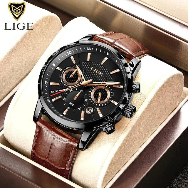 2025 LIGE Luxury Leather Watch for Men | Waterproof Casual Quartz ⌚Discover elegance and functionality with this 2025 men’s watch, a top brand that combines luxury with practicality. This casual quartz timepiece features a durable lShop All I WantShop All I Want2025 LIGE Luxury Leather Watch