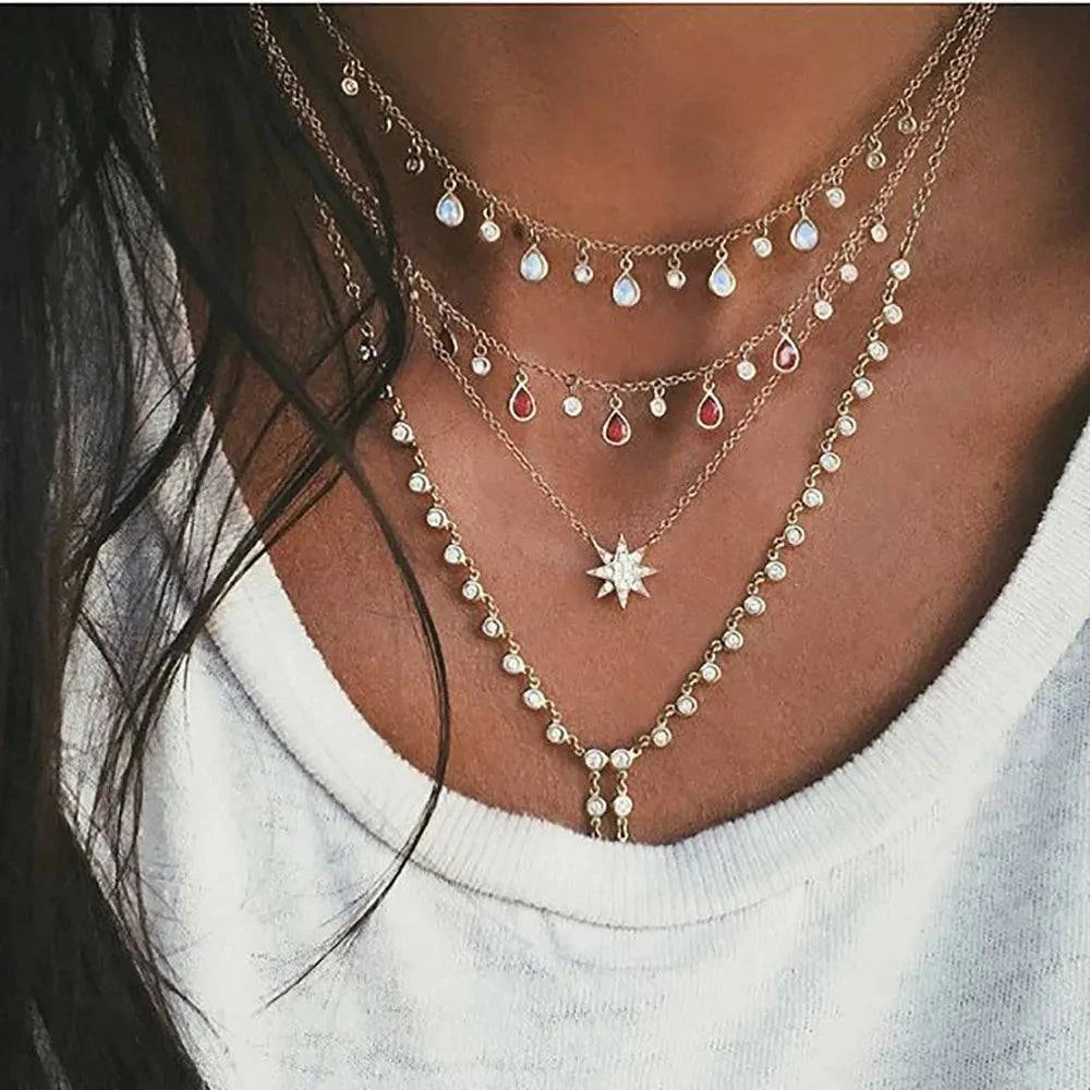 Vintage Crystal Star Moon Necklace 🌟🌙Illuminate your style with our Vintage Crystal Star Moon Necklace - a stunning and timeless accessory that captures the magic of the night sky and adds a touch of ceSHOP ALL I WANTShop All I WantVintage Crystal Star Moon Necklace