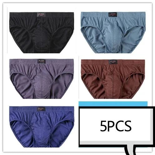 Men’s Comfortable Cotton Briefs | 5Pcs Lot (M-5XL) Underwear 🩳Upgrade your essentials with these men’s comfortable cotton briefs available in a convenient 5pcs lot. Made from 100% soft cotton, these briefs provide a snug yet coShop All I WantShop All I WantComfortable Cotton Briefs