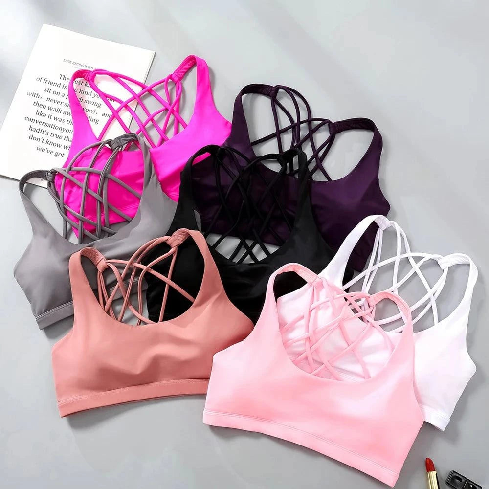Push Up Sports Bra – Wirefree Padded Crisscross Crop Top for Gym & YogAchieve comfort and support during your workouts with our Fitness Sports Bra for Women. Designed for an active lifestyle, this push-up bra features a wirefree designShop All I WantShop All I WantSports Bra – Wirefree Padded Crisscross Crop Top