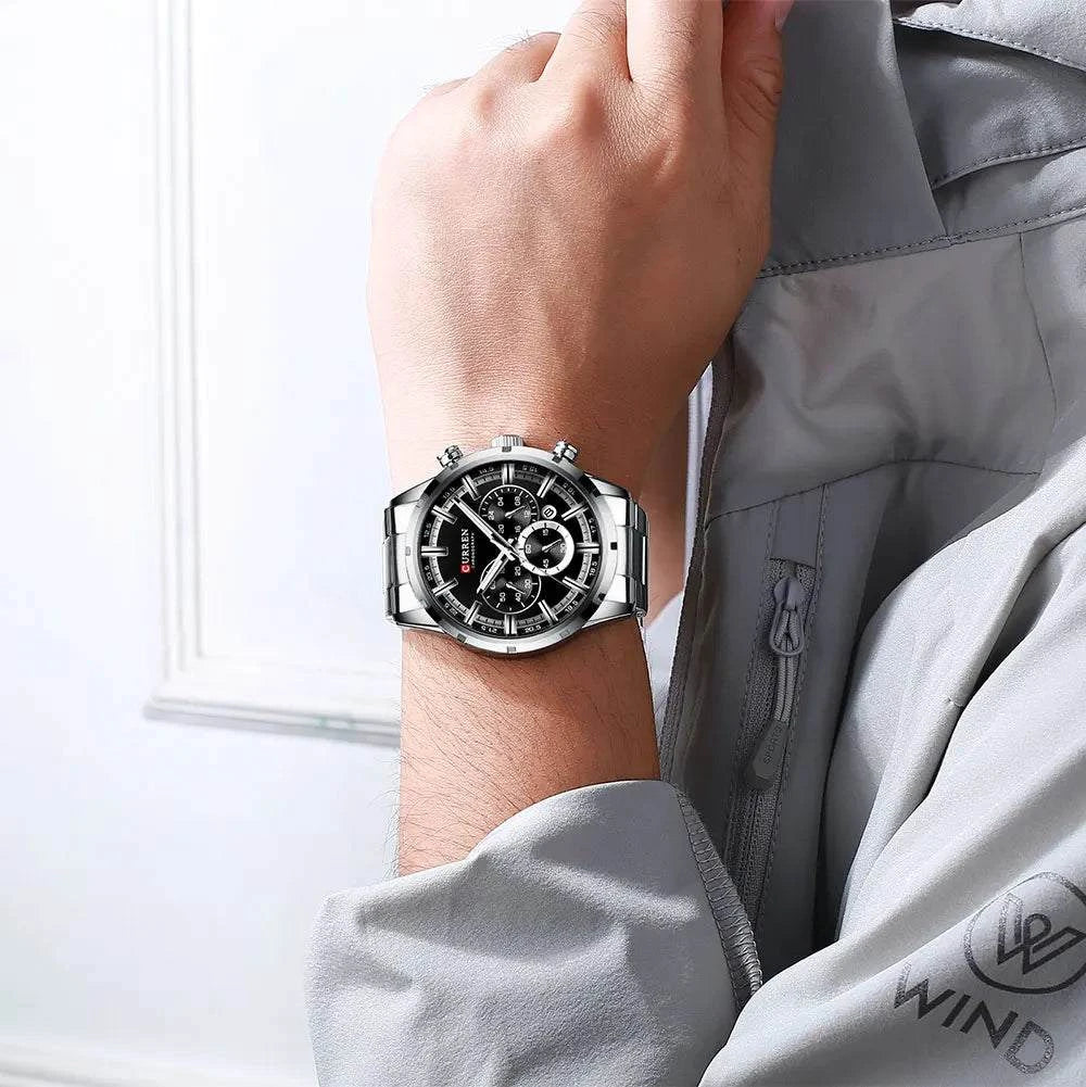 Business Watch | Blue Dial Stainless Steel Waterproof Luxury ⌚Elevate your professional look with this men's business watch featuring a striking blue dial. Crafted with a durable stainless steel band, this timepiece combines elShop All I WantShop All I WantBlue Dial Stainless Steel Waterproof Luxury ⌚