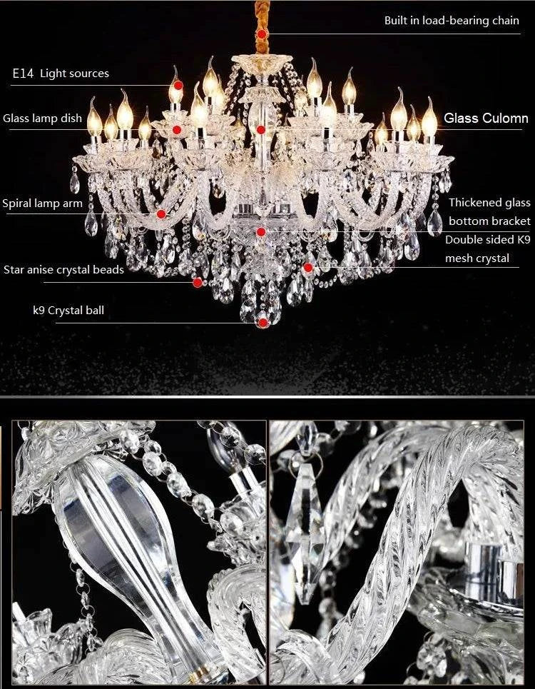 Crystal Chandelier πAdd a touch of luxury to your space with this stunning Crystal Chandelier. Featuring top K9 crystals, a polished chrome finish, and an art deco design, this chandeliShop All I WantShop All I WantCrystal Chandelier π