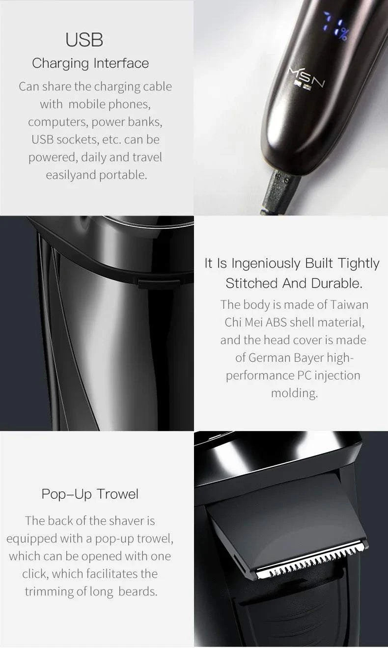 Men's Smart Electric Shaver – Waterproof Beard Trimmer for Wet & Dry UUpgrade your grooming routine with this Men's Smart Electric Shaver, designed for both wet and dry shaving. Featuring an IPX7 waterproof rating, it’s perfect for useShop All I WantShop All I WantMen's Smart